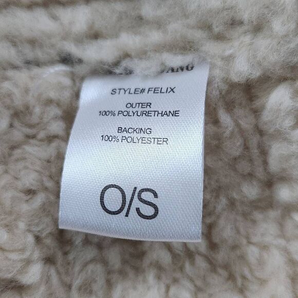 Azalea Wang Oversized Black Faux Leather Vest with Sherpa Lining NWOT One Size - Picture 10 of 12